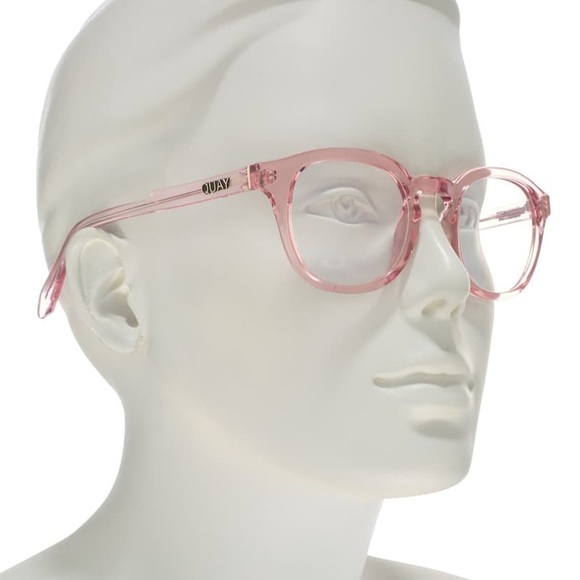 QUAY Walk On Blue Light Glasses Crystal Pink Frame Bluelight Blocking Lens NWT - Picture 5 of 8